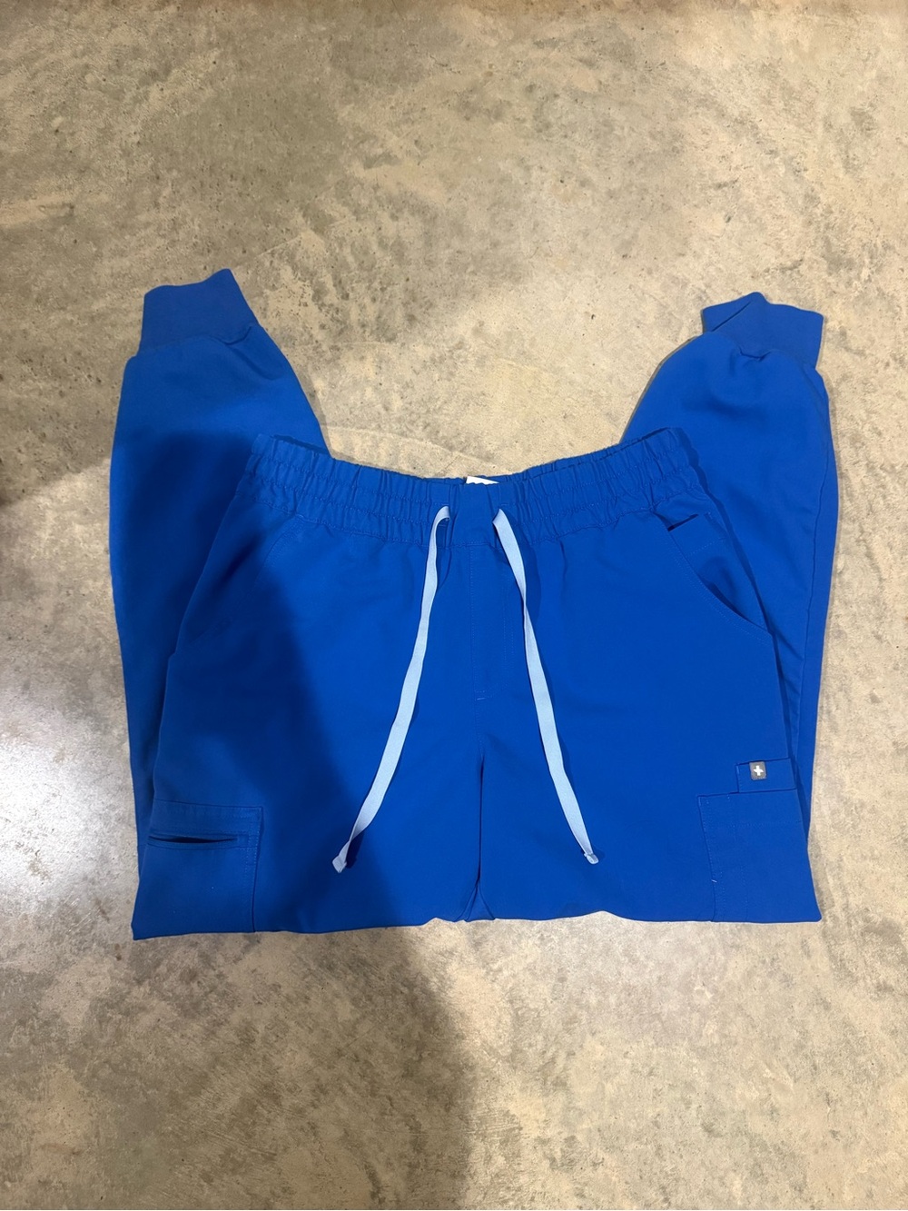 Figs Royal Blue Drawstring Jogger Pants
